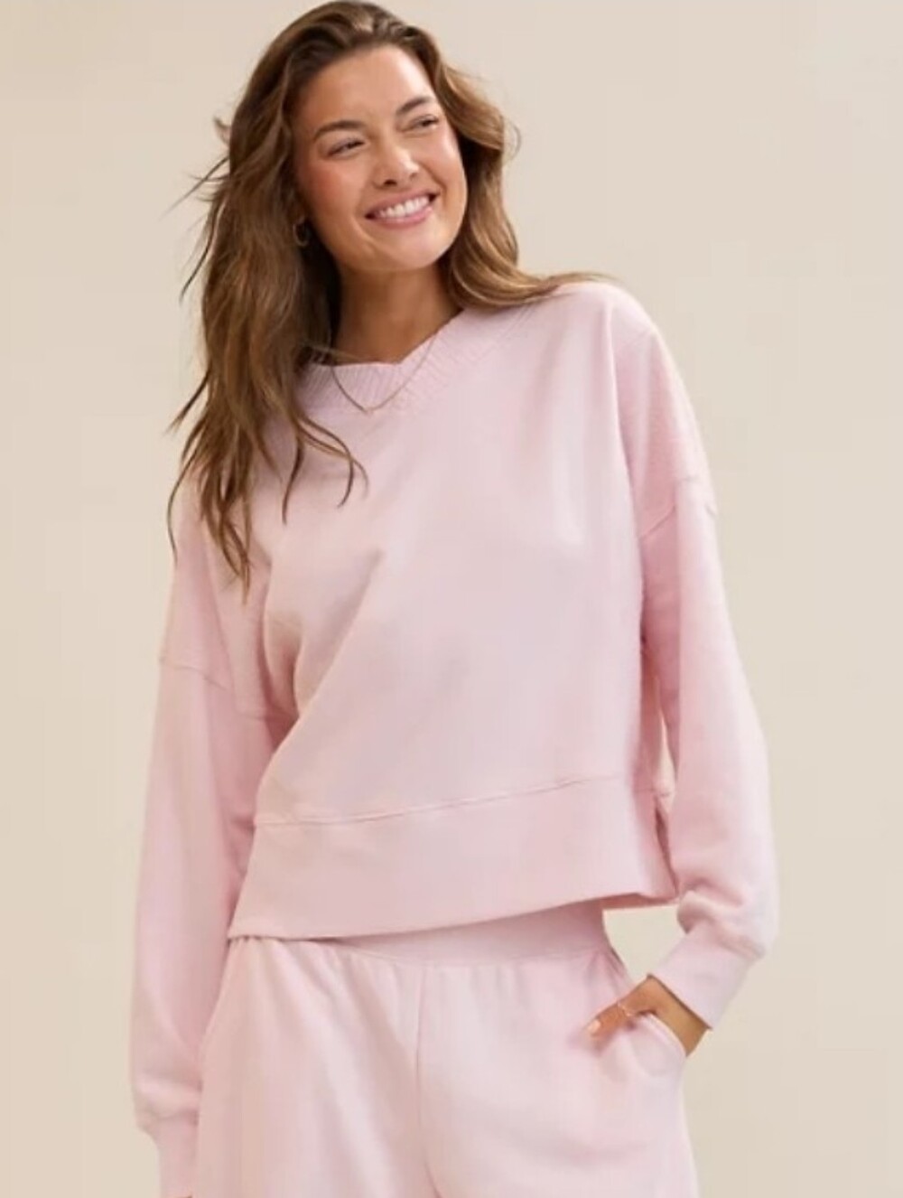 aerie Light Pink Sweatshirt - Size XXL